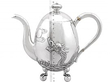 Silver Tea Set with Dragons for Sale