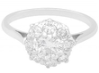 Vintage Diamond Platinum Cluster Ring