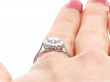 Platinum Diamond Cluster Ring being worn