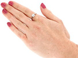 Edwardian Solitaire Engagement Ring on the hand