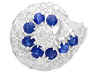 Vintage White Gold Sapphire and Diamond Dress Ring