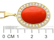 Coral and Diamond Pendant