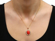 Coral Pendant UK Vintage Wearing Image
