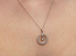 Diamond Pendant  Being Worn
