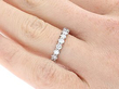 White Gold Full Eternity Ring Vintage Wearing 
