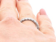 White Gold Full Eternity Ring Vintage Wearing