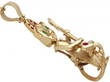Side of Gold Devil Pendant with Gemstones