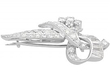 Palladium Brooch with Diamonds