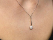 1900s Diamond Pendant Wearing Side On