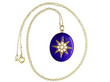 1800s Antique Enamel and Pearl Pendant