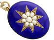 Enamel and Pearl Pendant