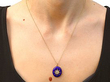 Antique Enamel and Pearl Pendant Wearing