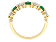 French emerald and diamond eternity ring