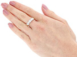 Trilogy Diamond Ring Yellow Gold Wearing 
