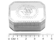 Antique Silver Nutmeg Grater size