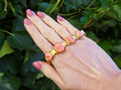 yellow gold stone bracelet