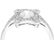 Side View Platinum Ring with Antique Diamonds