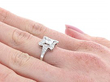 Platinum Ring with Antique Diamonds on Hand