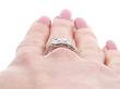 Platinum Dress Ring with Antique Diamonds on Hand