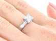 1.52 Carat Princess Cut Diamond Ring Wearing