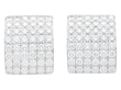 Rectangular Shaped Multi Diamond Earrings