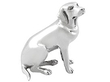 Vintage Silver Dog Ornament