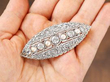 Antique Pearl Brooch with Diamonds