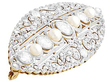 Antique Pearl and Diamond Brooch Yellow Gold Outside