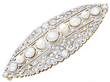 Victorian Pearl and Diamond Brooch Yellow Gold