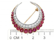 Antique Ruby Moon Brooch