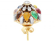 Gemstone Cluster Earrings Gold