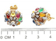Diamond and Gemstone Earrings Yellow Gold