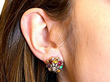 Sapphire and Diamond Cluster Earrings