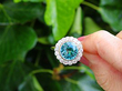 Aquamarine Cluster Ring