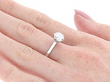1950s White Gold Diamond Engagement Ring Wearing Side On