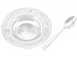 Antique Silver Bowl and Spoon Set