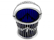 Antique Sugar Basket Blue Glass