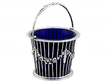 Antique Sugar Basket Blue Glass