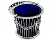 Antique Sugar Basket Blue Glass