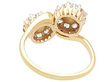 Edwardian Pearl and Diamond Twist Ring for Sale