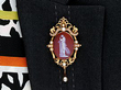 cameo brooch wearing