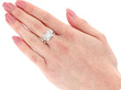 wearing Multi Diamond Dress Ring Platinum