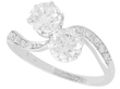 Antique Two Stone Diamond Twist Ring