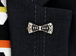 Antique Bow Brooch with Pearls Wearing Image