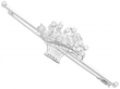 Platinum and Diamond Bar Brooch
