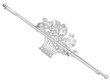 Platinum and Diamond Bar Brooch reverse