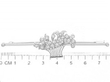 Platinum and Diamond Bar Brooch size