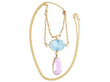 Aquamarine, Pearl and Amethyst Pendant