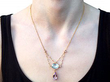Aquamarine, Pearl and Amethyst Pendant