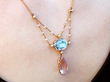 Aquamarine, Pearl and Amethyst Pendant